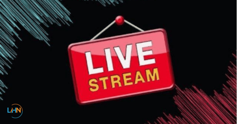 StreamEast Live sports streaming platform interface showing live NBA basketball game on a laptop screen.